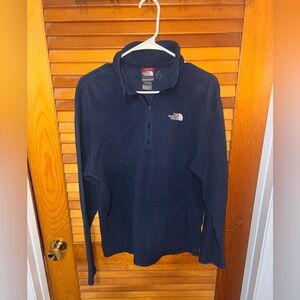 North Face Fleece Quarter Zip, Navy - mens size medium
